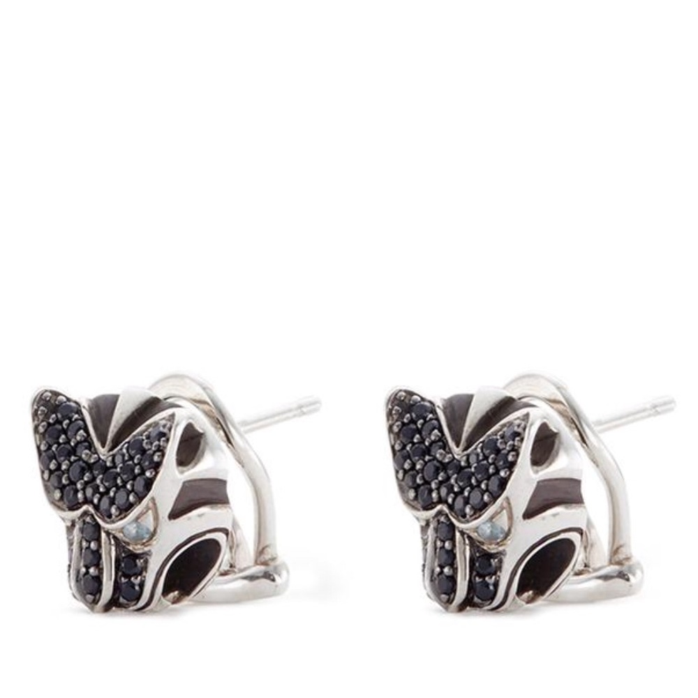 John Hardy Macan (Tiger) Black Sapphire Earrings